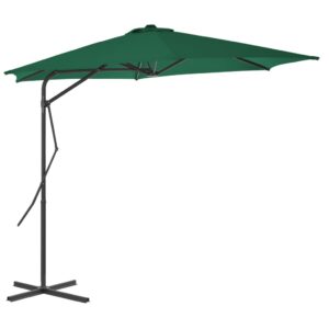 Tuinparasol met stalen paal 300 cm groen