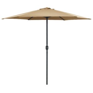 Parasol met aluminium paal 270x246 cm taupe