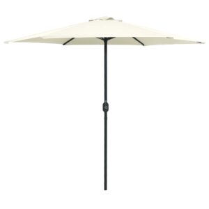 Parasol met aluminium paal 270x246 cm zandwit