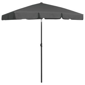 Strandparasol 180x120 cm antracietkleurig