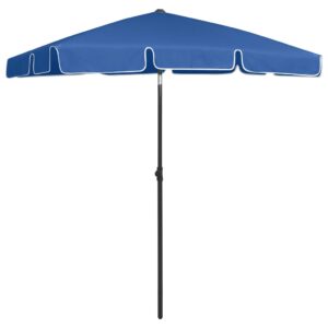 Strandparasol 180x120 cm azuurblauw