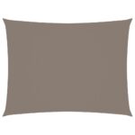 Zonnescherm rechthoekig 5x6 m oxford stof taupe