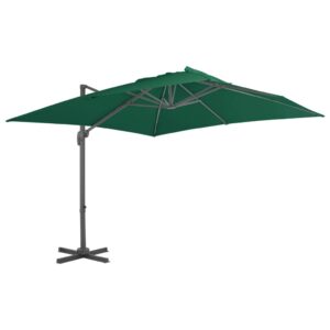 Zweefparasol met aluminium paal 300x300 cm groen