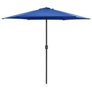 Parasol met aluminium paal 270x246 cm azuurblauw