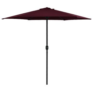 Parasol met aluminium paal 270x246 cm bordeauxrood