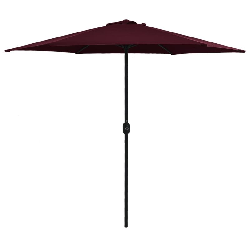 Parasol met aluminium paal 270x246 cm bordeauxrood