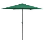 Parasol met aluminium paal 270x246 cm groen