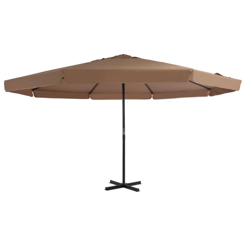 Parasol met aluminium paal 500 cm taupe