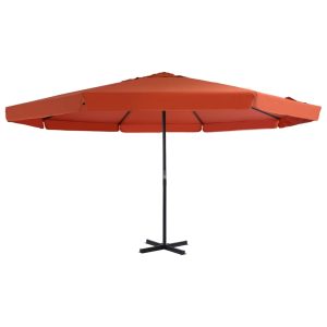 Parasol met aluminium paal 500 cm terracottakleurig