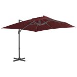 Zweefparasol met aluminium paal 400x300 cm bordeauxrood